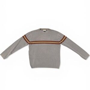 Arizona Jean Company Y2K Striped Knit Sweater Grey Size M